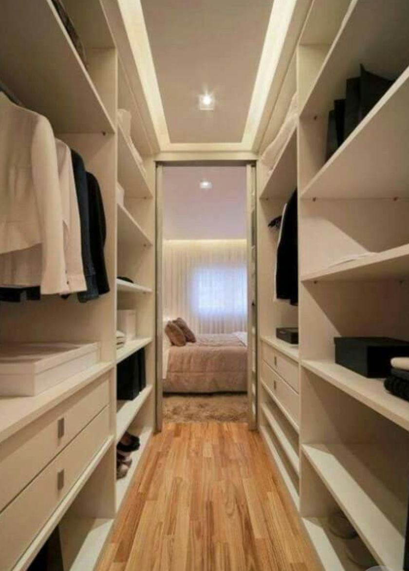 П-образная гардеробная комната в спальню Нур-Султан