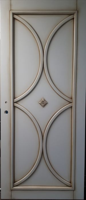 Межкомнатная дверь в профиле массив (эмаль с патиной) Нур-Султан